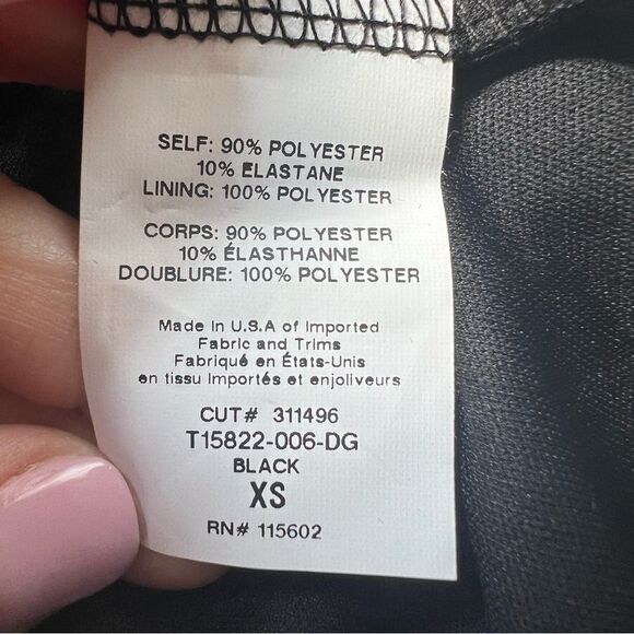 Stitch Fix Lush Top Womens XS Black Polka Dot Mesh Long Sleeve Cami NWT - Picture 4 of 5